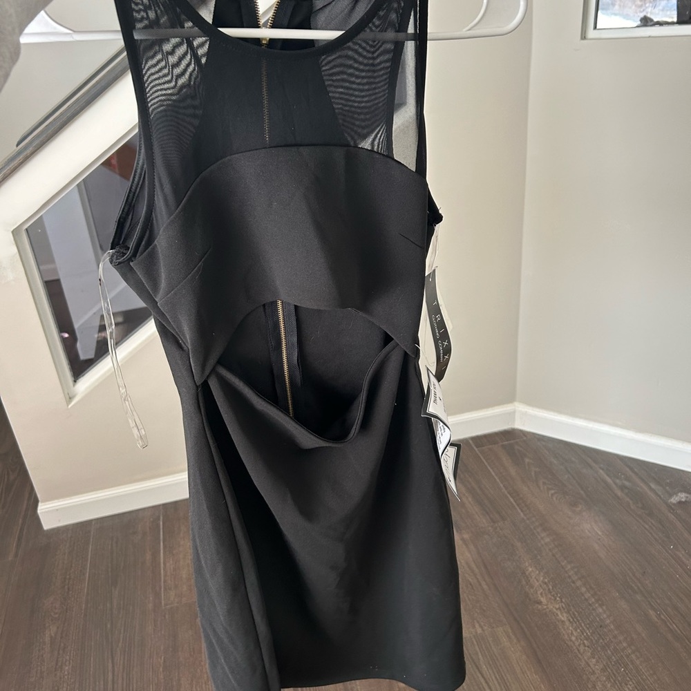 Black mini mesh dress! Size 3!